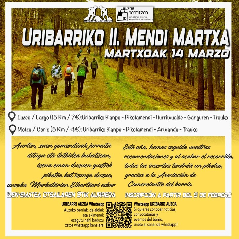 URIBARRIKO II. MENDI MARTXA - Inscríbete
