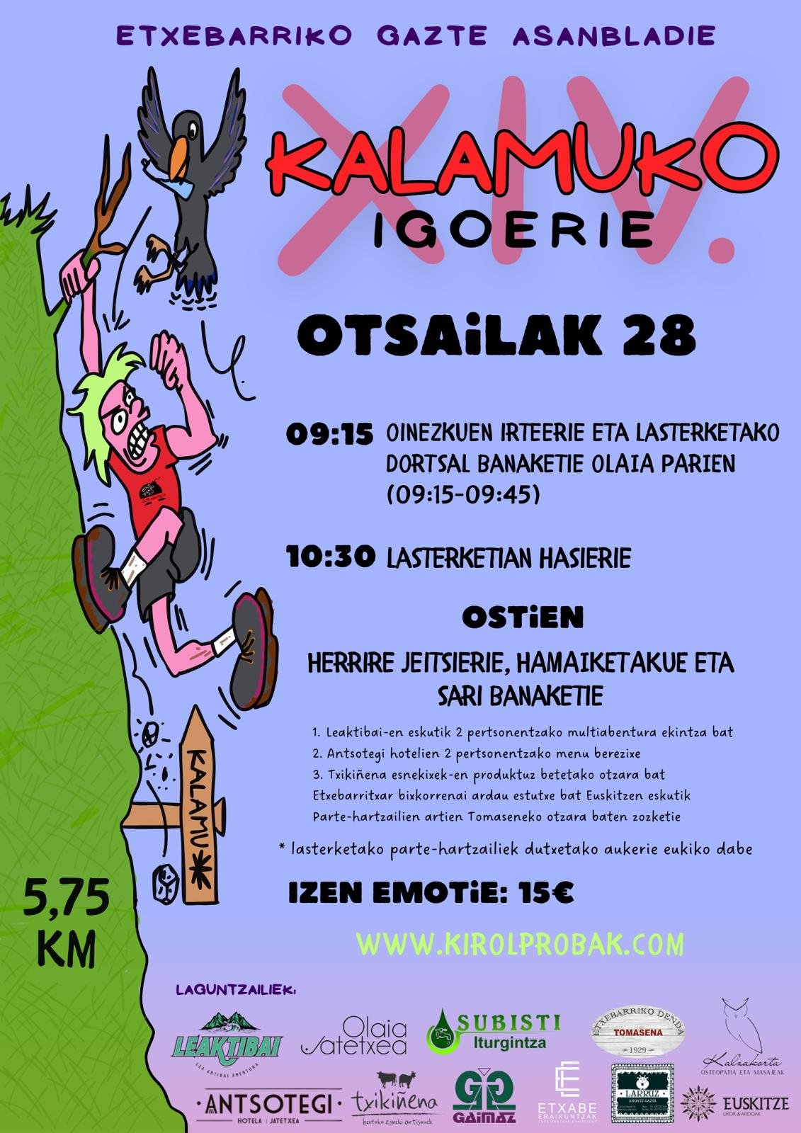 XIV. KALAMUKO IGOERIE - Inskriba zaitez