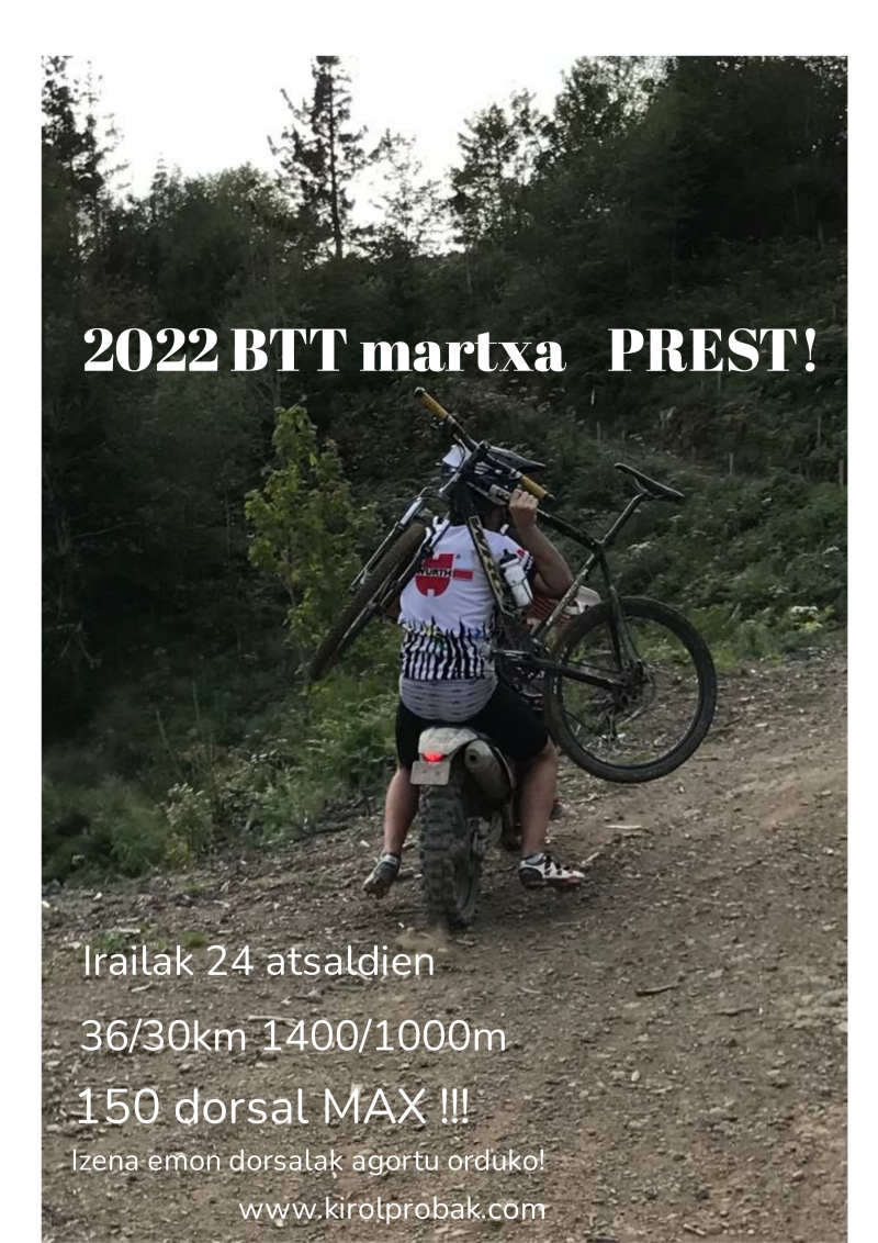 ETXEBARRIKO VIII. BTT MARTXA 2022 - Inskriba zaitez