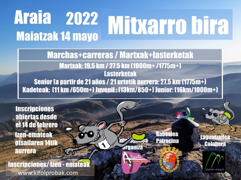 MITXARRO BIRA 2022 - CARRERAS - Inskriba zaitez