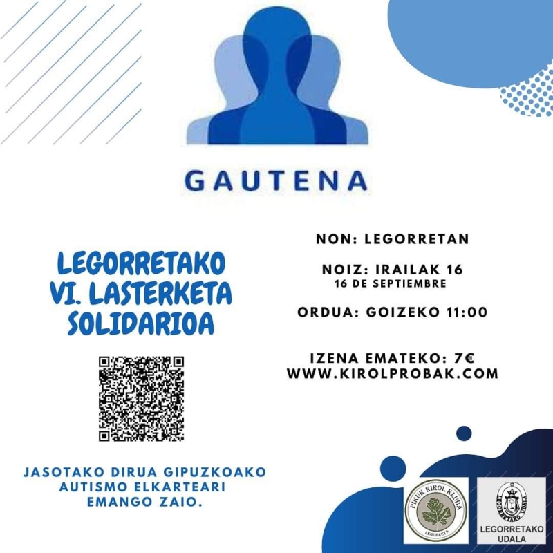 LEGORRETAKO VI. LASTERKETA SOLIDARIOA - Inskriba zaitez