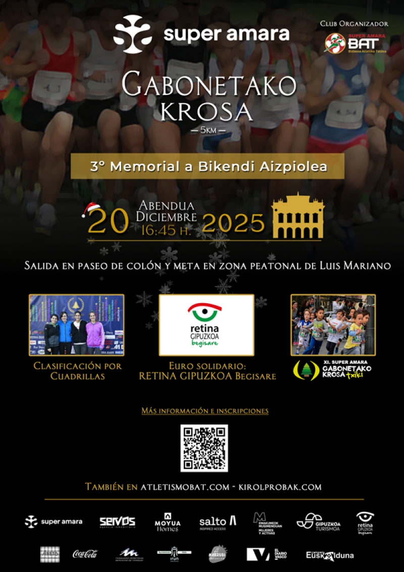 XI. SUPER AMARA GABONETAKO KROSA IRUN  - Inscríbete