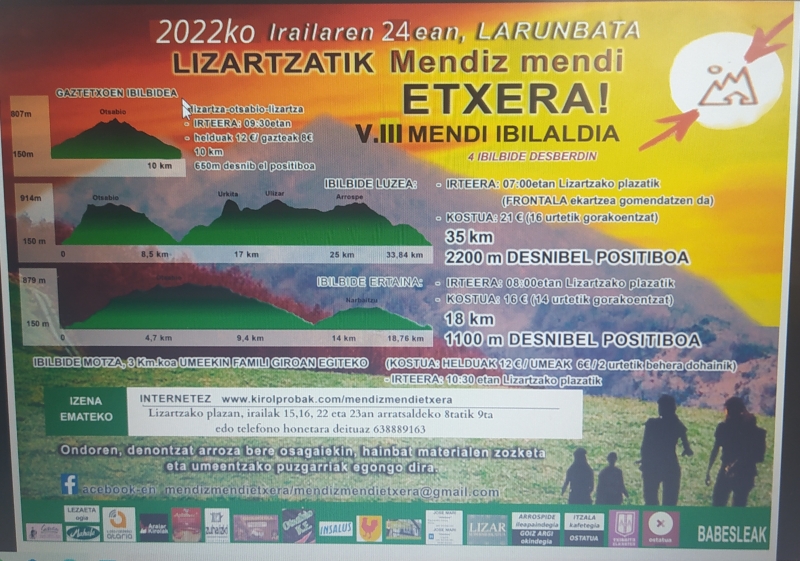 VIII. MENDIZ MENDI ETXERA - Inscríbete