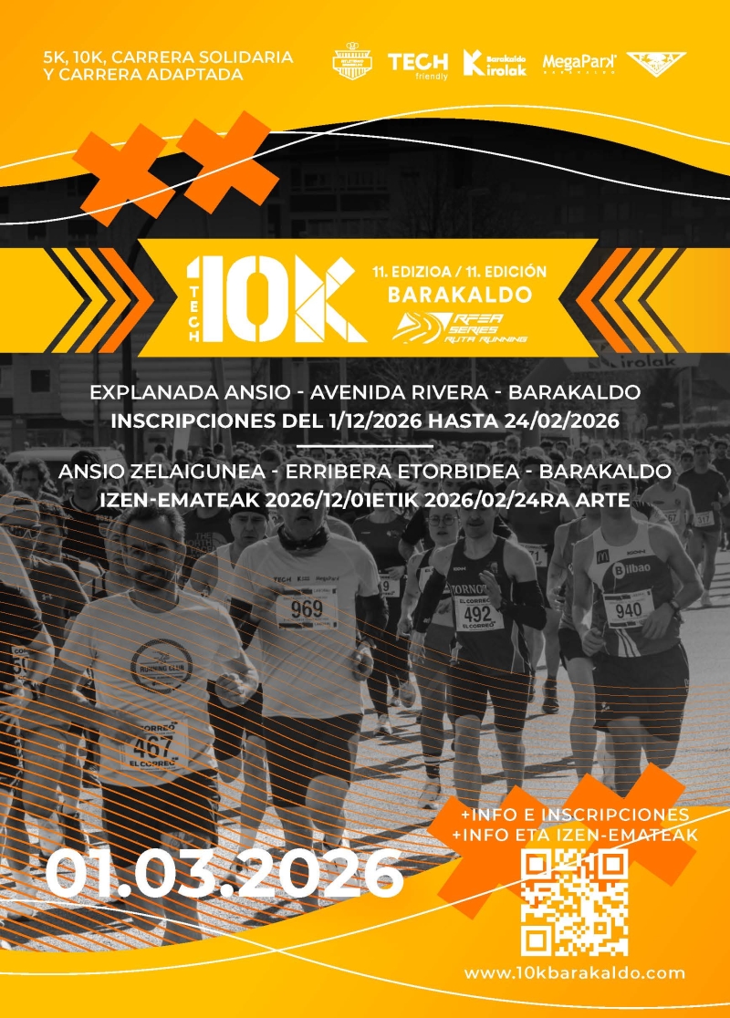 XI TECH - 10K BARAKALDO - 2026 - Inscríbete
