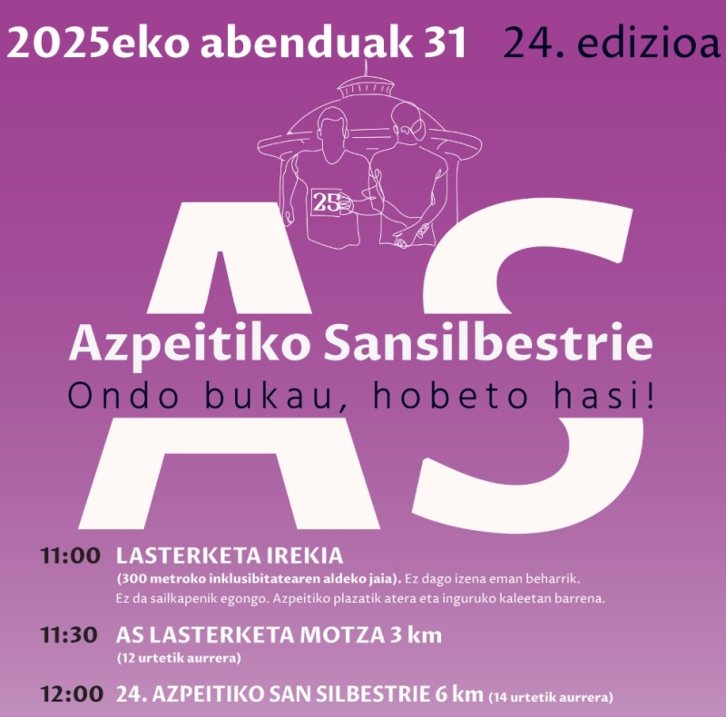 24. AZPEITIKO SANSILBESTRIE - Inscríbete