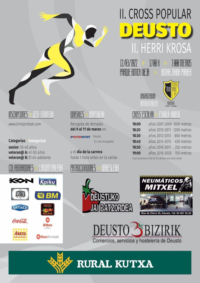 II CROSS POPULAR DE DEUSTO - Inscriu-te