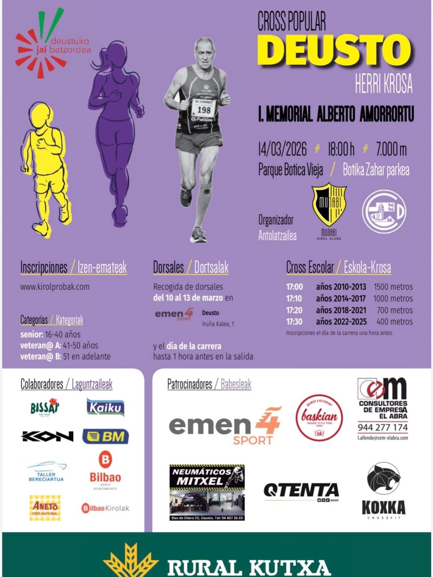 V CROSS POPULAR DE DEUSTO - Inscríbete