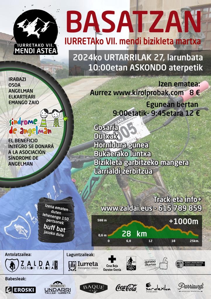 BASATZAN 2024 ANGELMAN - IURRETAKO VII. MENDI BIZIKLETA MARTXA - Inscríbete