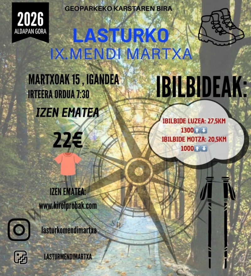 IX. LASTURKO MENDI MARTXA  - Inskriba zaitez