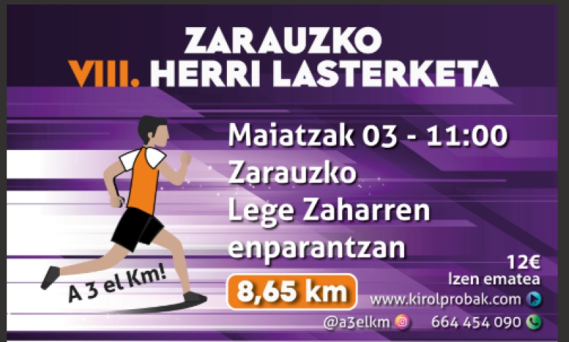 ZARAUZKO VIII HERRI LASTERKETA - Inscríbete