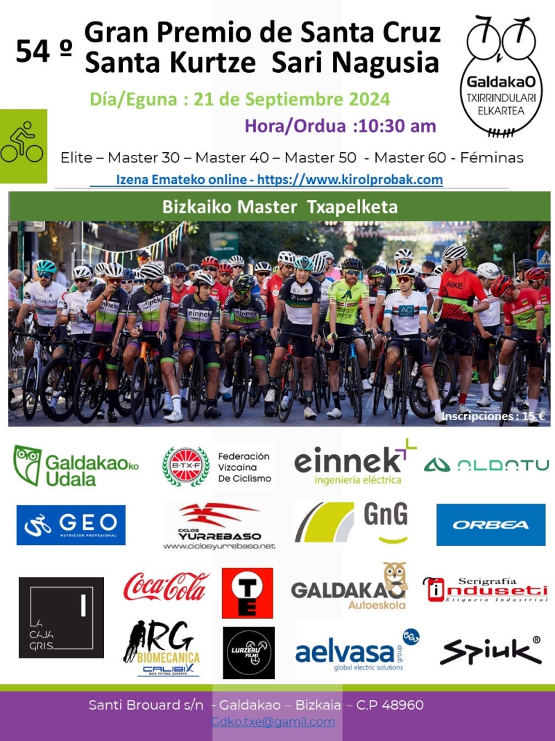 54º SANTA KURTZE SARI NAGUSIA - Register