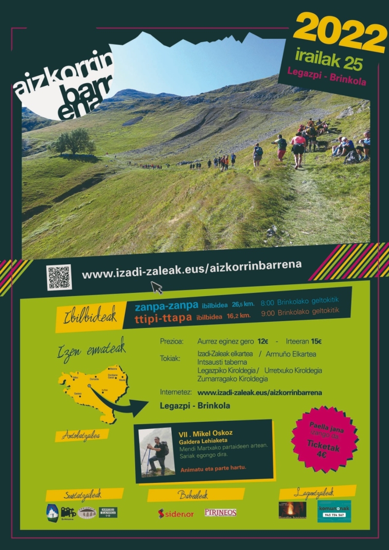 AIZKORRIN BARRENA XIII MENDI MARTXA - Inscríbete