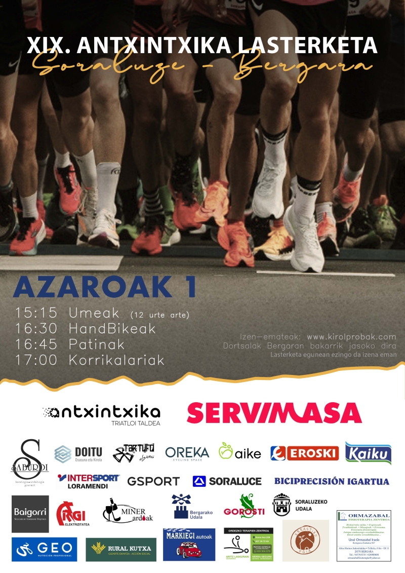 XIX ANTXINTXIKA LASTERKETA - Inscríbete