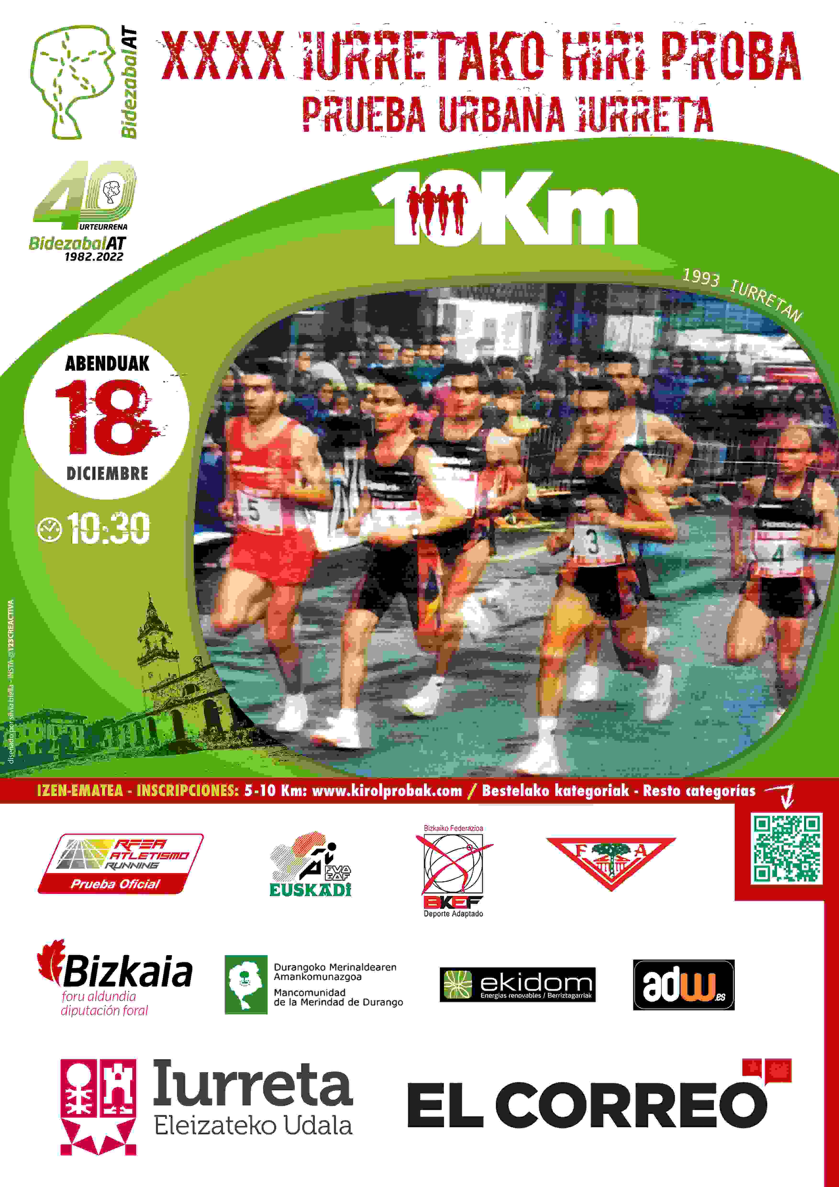XXXX HIRI PROBA - PRUEBA URBANA IURRETA 10K - Inscríbete