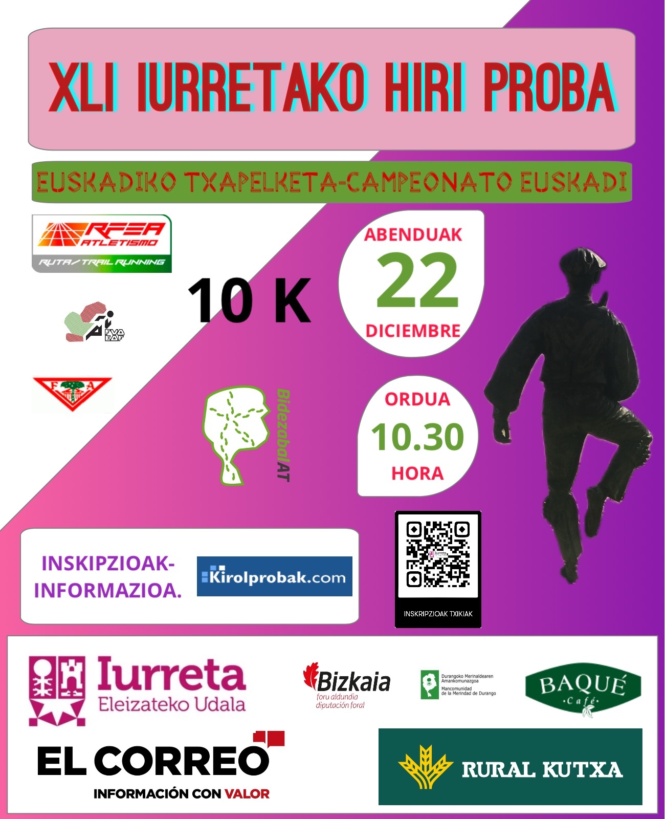 XLI IURRETA HIRI PROBA - URBANA IURRETA 10K - Inscríbete