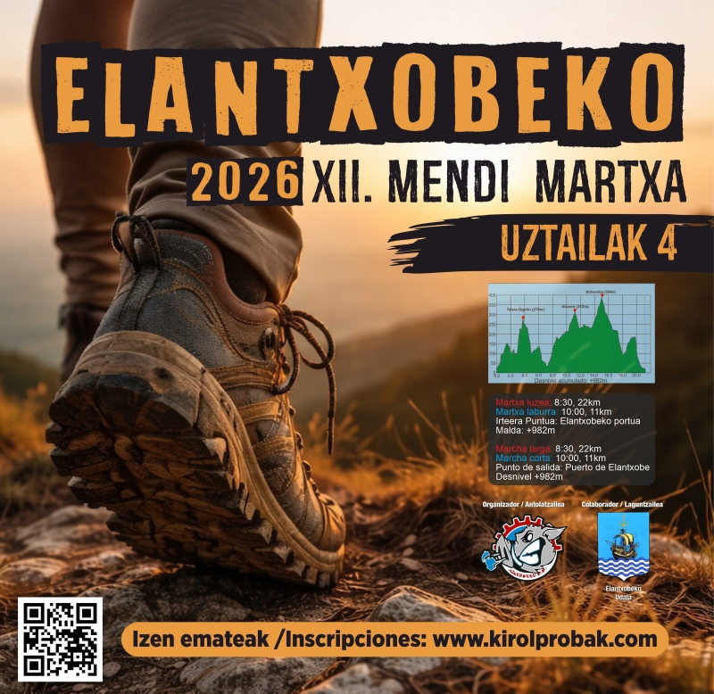 XII. ELANTXOBEKO MENDI MARTXA LUZEA 22KM - Inskriba zaitez