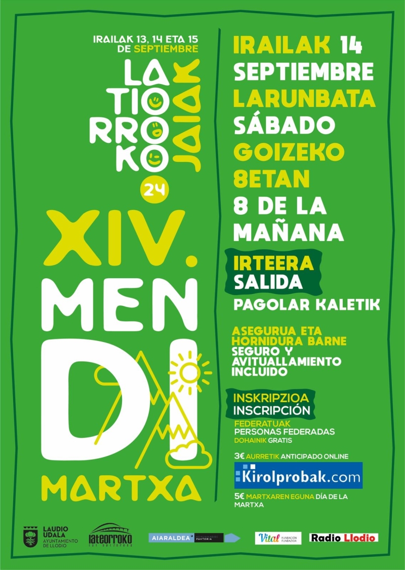 LATIORROKO XXIV. MENDI MARTXA - Register