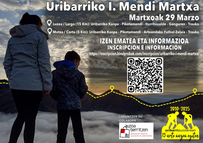 URIBARRIKO I. MENDI MARTXA - Inscríbete URIBARRIKO I. MENDI MARTXA - Inscríbete
