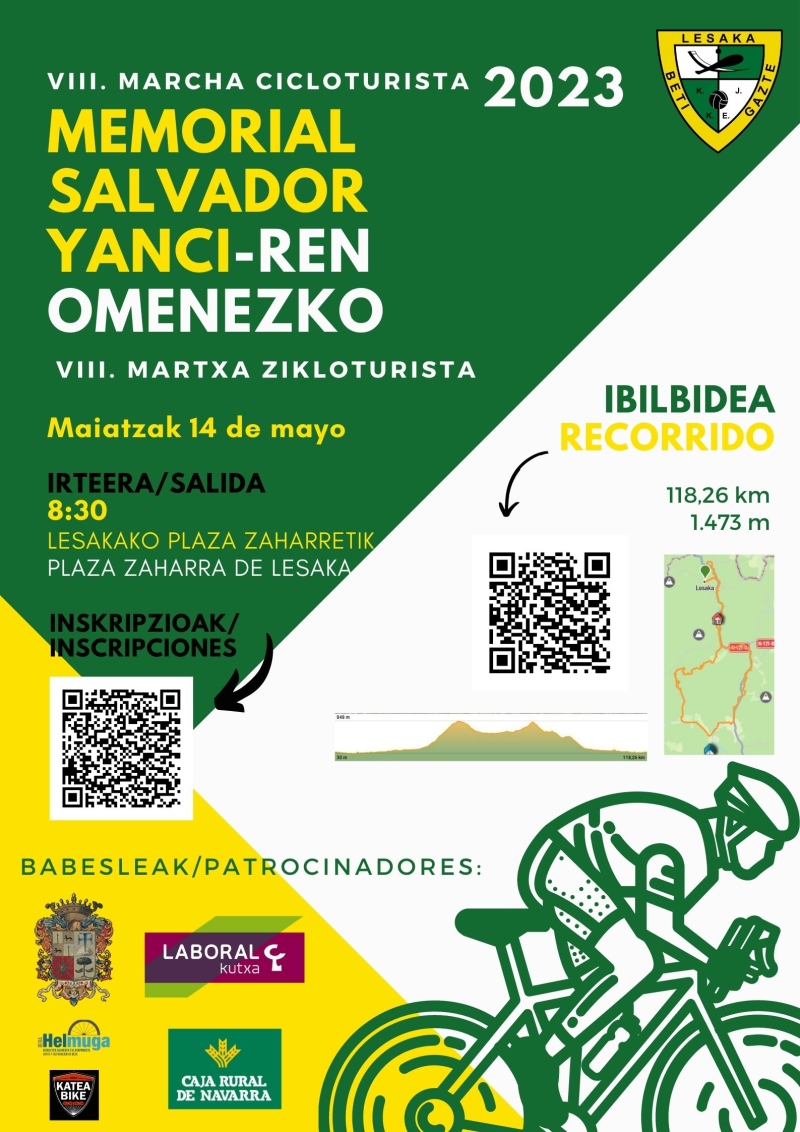 VIII MARCHA CICLOTURISTA MEMORIAL SALVADOR YANCI - Inscríbete VIII MARCHA CICLOTURISTA MEMORIAL SALVADOR YANCI - Inscríbete
