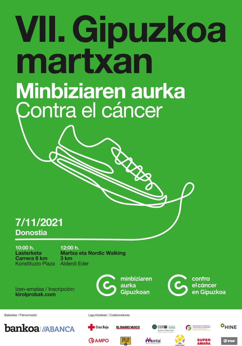 VII. MINBIZIAREN AURKAKO GIPUZKOAN / VII. CONTRA EL CANCER EN GIPUZKOA  - Inscríbete VII. MINBIZIAREN AURKAKO GIPUZKOAN / VII. CONTRA EL CANCER EN GIPUZKOA  - Inscríbete