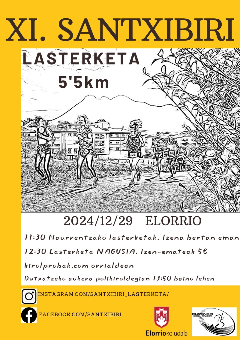 11. SANTXIBIRI LASTERKETA - Inscríbete 11. SANTXIBIRI LASTERKETA - Inscríbete