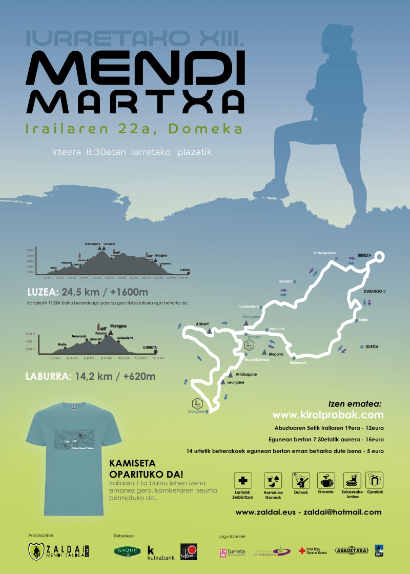 IURRETAKO XIII. MENDI MARTXA - Inskriba zaitez IURRETAKO XIII. MENDI MARTXA - Inskriba zaitez