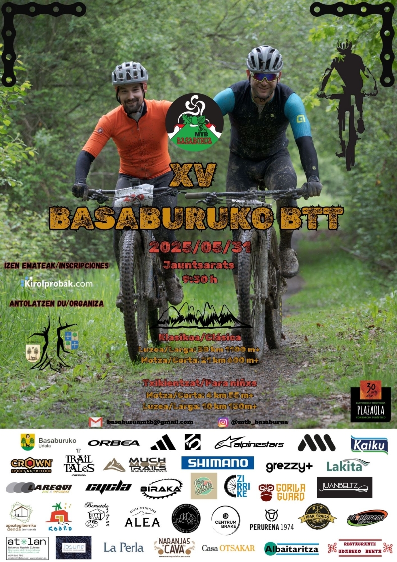 XV BASABURUKO BTT MARTXA - Inscríbete XV BASABURUKO BTT MARTXA - Inscríbete
