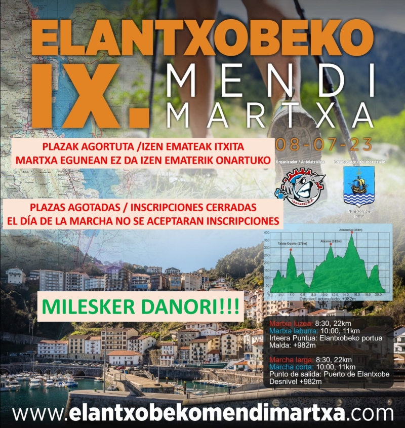 IX. ELANTXOBEKO MENDI MARTXA LUZEA 22KM - Register