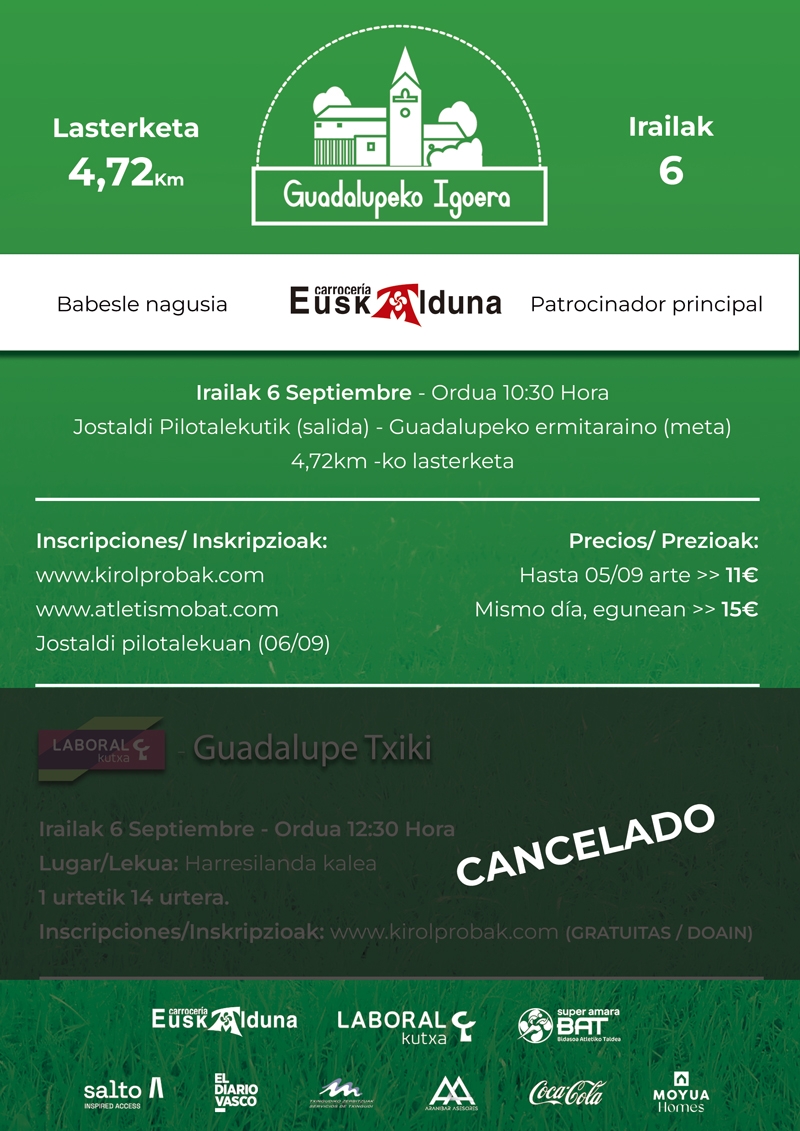 Cartel de Carrocerias Euskalduna - XLVII Subida a Guadalupe en Hondarribia, Guipúzcoa