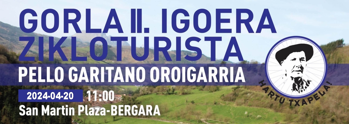 Contacta con nosotros  - GORLARA II  IGOERA ZIKLOTURISTA, PELLO GARITANO OROIGARRIA